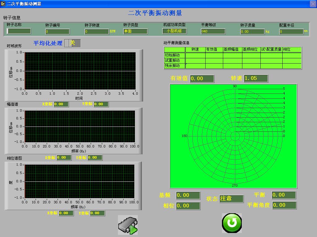 二次平衡振動測量界面